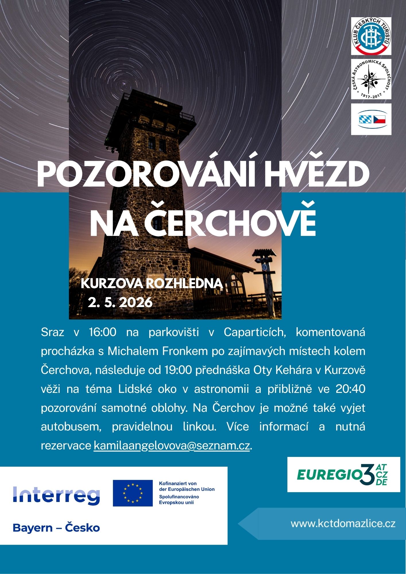 Pozorování hvězd na Čerchově